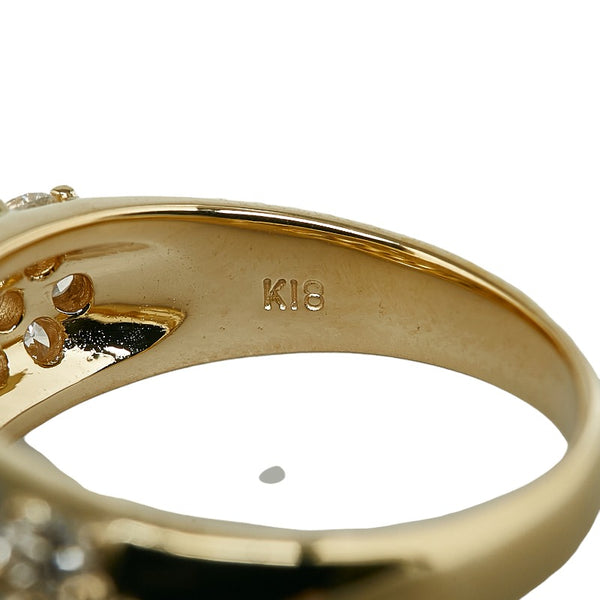 K18YG イエローゴールド ダイヤ3.00ct リング 指輪 レディース 15.5号 【中古】