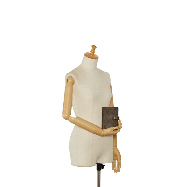ルイ ヴィトン モノグラム アジェンダPM 手帳カバー R20005 ブラウン PVC レザー レディース LOUIS VUITTON 【中古】