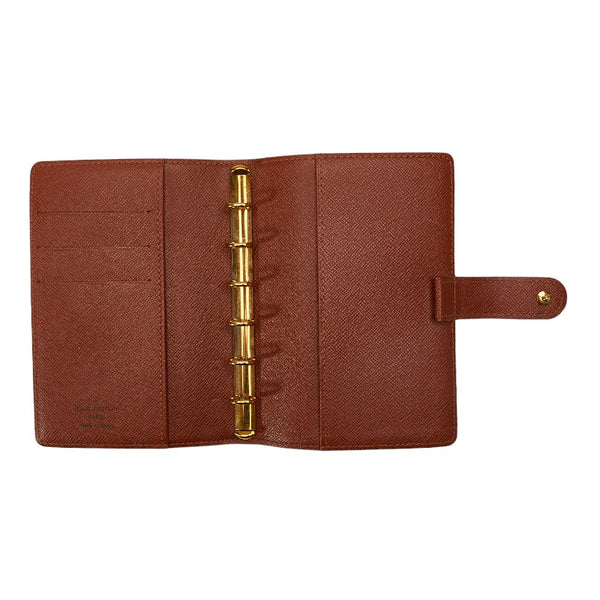 ルイ ヴィトン モノグラム アジェンダPM 手帳カバー R20005 ブラウン PVC レザー レディース LOUIS VUITTON 【中古】