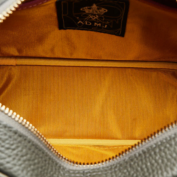 エーディーエムジェイ カモフラージュ ハンドバッグ ショルダーバッグ 2WAY 20SA01006 グレー レザー レディース ADMJアクセソワ 【中古】