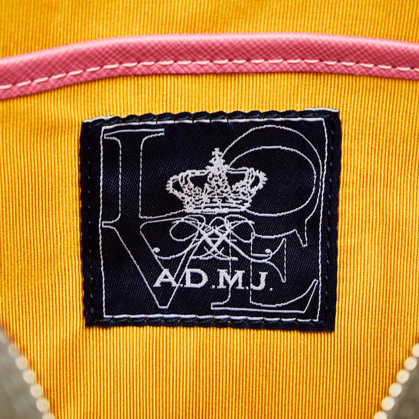 エーディーエムジェイ カモフラージュ ハンドバッグ ショルダーバッグ 2WAY 20SA01006 グレー レザー レディース ADMJアクセソワ 【中古】