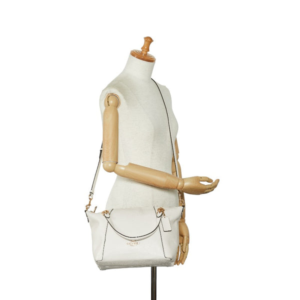 コーチ ケイシー サッチェル ハンドバッグ ショルダーバッグ 2WAY C6229 ホワイト レザー レディース COACH 【中古】