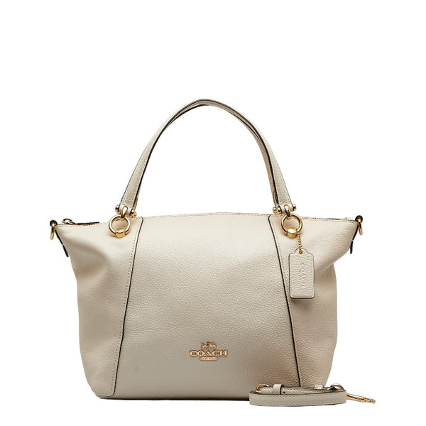 コーチ ケイシー サッチェル ハンドバッグ ショルダーバッグ 2WAY C6229 ホワイト レザー レディース COACH 【中古】