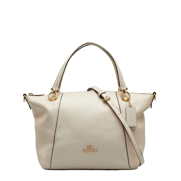 コーチ ケイシー サッチェル ハンドバッグ ショルダーバッグ 2WAY C6229 ホワイト レザー レディース COACH 【中古】