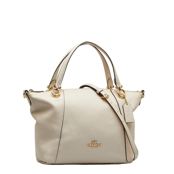 コーチ ケイシー サッチェル ハンドバッグ ショルダーバッグ 2WAY C6229 ホワイト レザー レディース COACH 【中古】