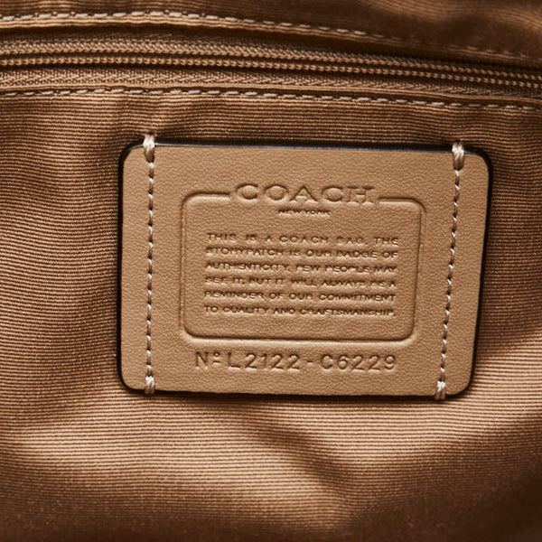 コーチ ケイシー サッチェル ハンドバッグ ショルダーバッグ 2WAY C6229 ホワイト レザー レディース COACH 【中古】