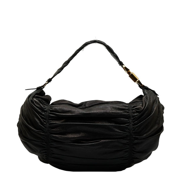 バリー ワンショルダーバッグ ブラック レザー レディース BALLY 【中古】