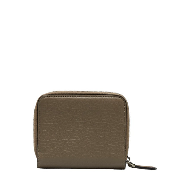 フェンディ 二つ折り財布 コンパクトウォレット 8M0407 グレー レザー レディース FENDI 【中古】