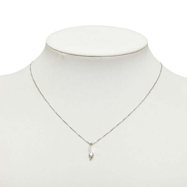 Pt900 プラチナ Pt850 プラチナ ダイヤ0.329ct ネックレス レディース 【中古】