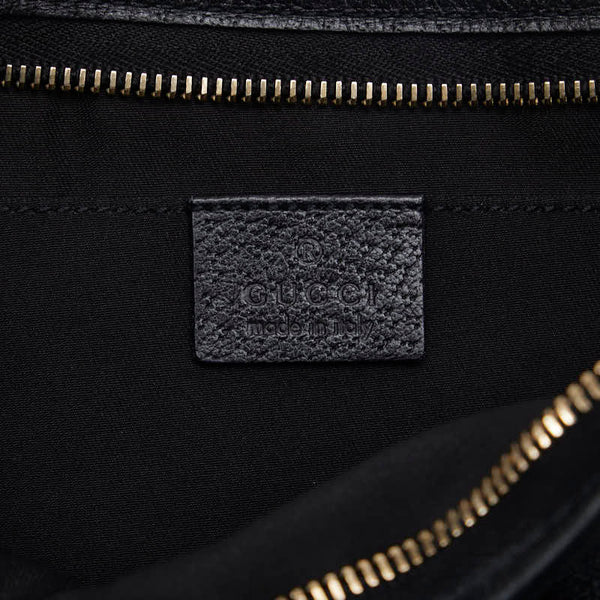 グッチ GGキャンバス アビー ワンショルダーバッグ ハンドバッグ アクセサリーポーチ 130939 ブラック レザー レディース GUCCI 【中古】