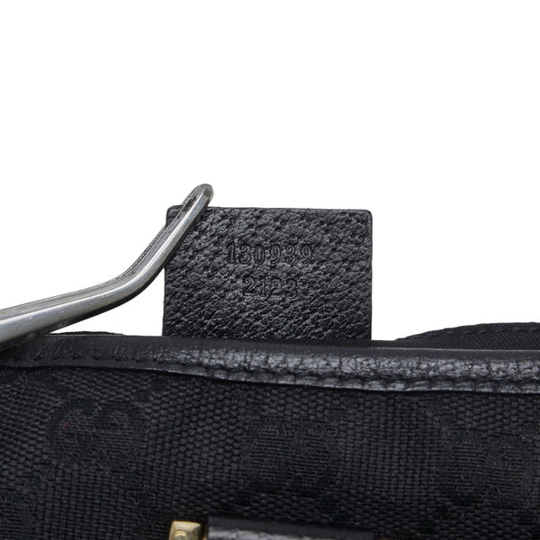 グッチ GGキャンバス アビー ワンショルダーバッグ ハンドバッグ アクセサリーポーチ 130939 ブラック レザー レディース GUCCI 【中古】