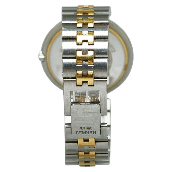 エルメス ボーイズ プロフィール 腕時計 クオーツ ホワイト文字盤 ステンレススチール レディース HERMES 【中古】