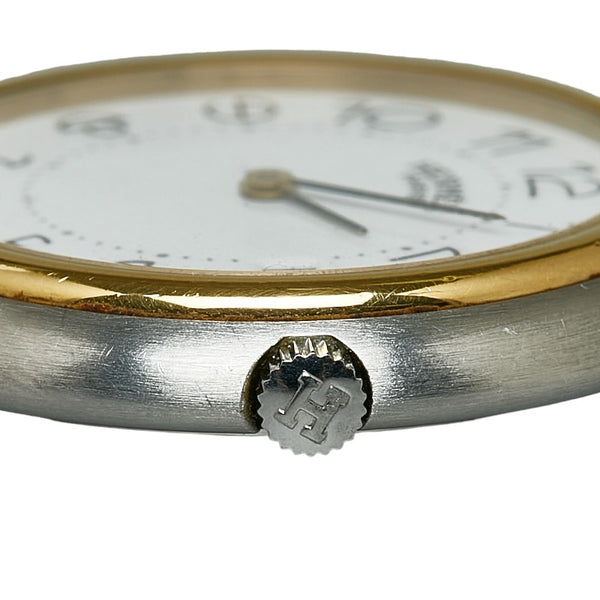 エルメス ボーイズ プロフィール 腕時計 クオーツ ホワイト文字盤 ステンレススチール レディース HERMES 【中古】