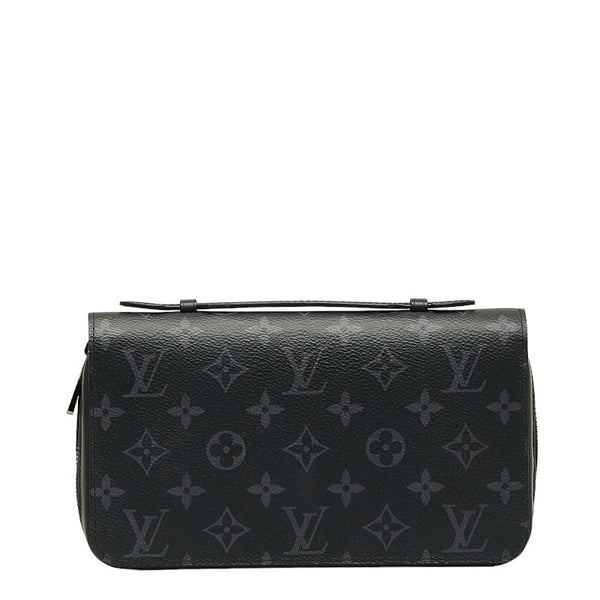 ルイ ヴィトン モノグラム エクリプス ジッピー XL 長財布 M61698 ブラック PVC レザー レディース LOUIS VUITTON 【中古】