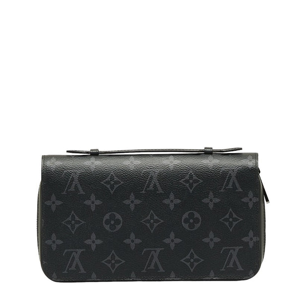ルイ ヴィトン モノグラム エクリプス ジッピー XL 長財布 M61698 ブラック PVC レザー レディース LOUIS VUITTON 【中古】