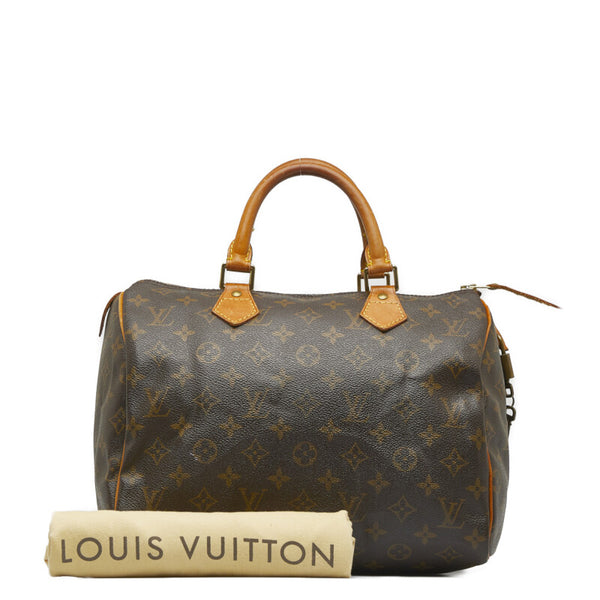 ルイ ヴィトン モノグラム スピーディ30 ハンドバッグ ミニボストンバッグ M41526 ブラウン PVC レザー レディース LOUIS VUITTON 【中古】
