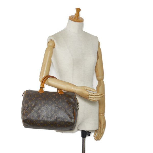 ルイ ヴィトン モノグラム スピーディ30 ハンドバッグ ミニボストンバッグ M41526 ブラウン PVC レザー レディース LOUIS VUITTON 【中古】
