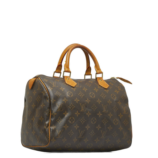 ルイ ヴィトン モノグラム スピーディ30 ハンドバッグ ミニボストンバッグ M41526 ブラウン PVC レザー レディース LOUIS VUITTON 【中古】
