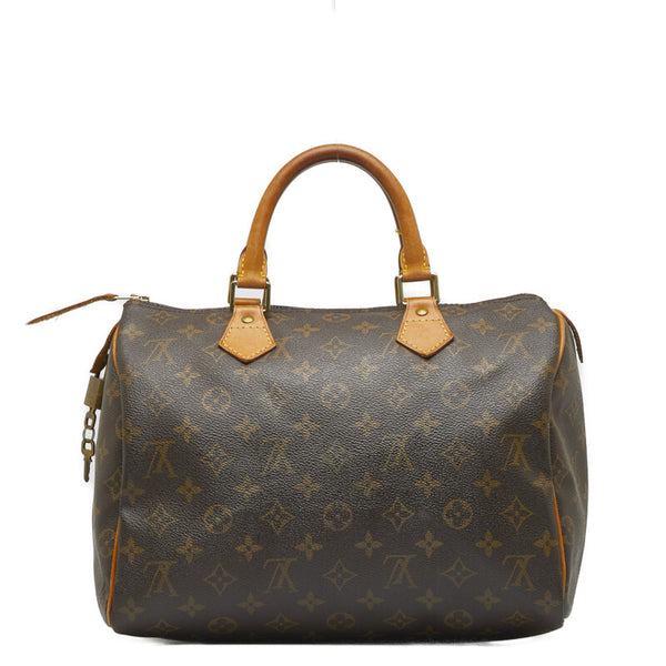 ルイ ヴィトン モノグラム スピーディ30 ハンドバッグ ミニボストンバッグ M41526 ブラウン PVC レザー レディース LOUIS VUITTON 【中古】