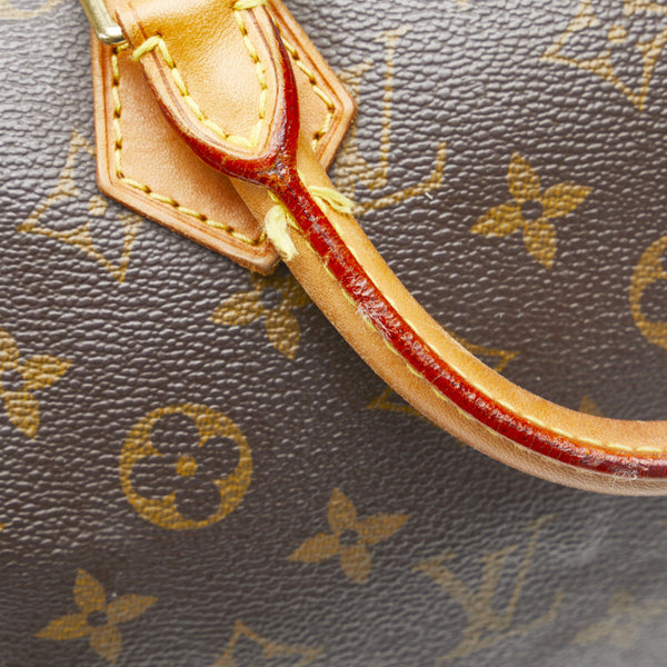ルイ ヴィトン モノグラム スピーディ30 ハンドバッグ ミニボストンバッグ M41526 ブラウン PVC レザー レディース LOUIS VUITTON 【中古】