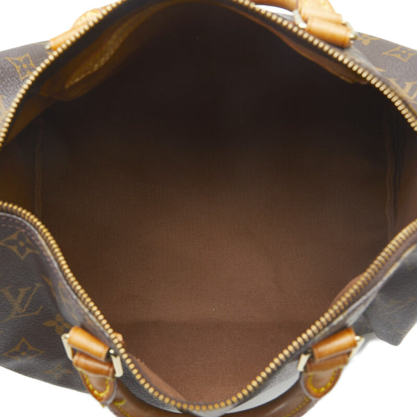 ルイ ヴィトン モノグラム スピーディ30 ハンドバッグ ミニボストンバッグ M41526 ブラウン PVC レザー レディース LOUIS VUITTON 【中古】
