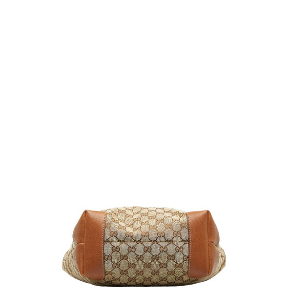 グッチ GGキャンバス バンブーチャーム ゴールド金具 ショルダーバッグ トートバッグ 247237 ベージュ ブラウン キャンバス レザー レディース GUCCI 【中古】