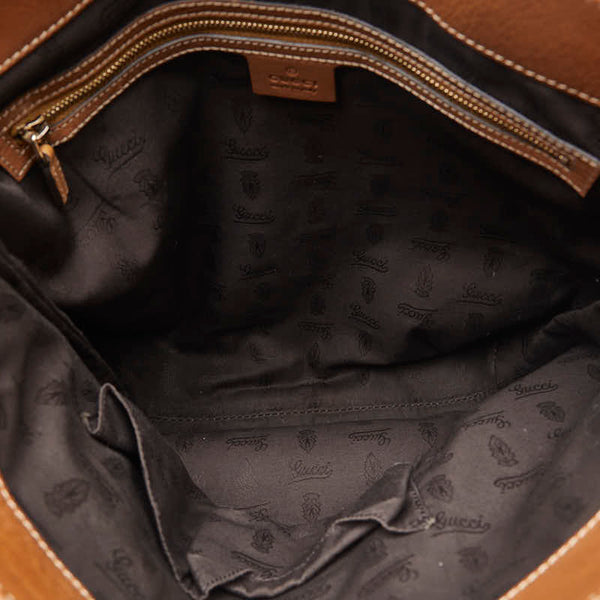 グッチ GGキャンバス バンブーチャーム ゴールド金具 ショルダーバッグ トートバッグ 247237 ベージュ ブラウン キャンバス レザー レディース GUCCI 【中古】