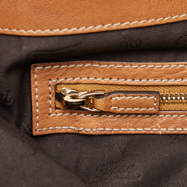 グッチ GGキャンバス バンブーチャーム ゴールド金具 ショルダーバッグ トートバッグ 247237 ベージュ ブラウン キャンバス レザー レディース GUCCI 【中古】