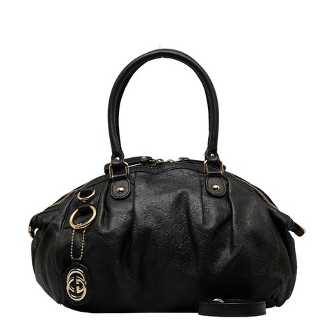 グッチ グッチシマ スーキー ハンドバッグ ショルダーバッグ 2WAY 223974 ブラック レザー レディース GUCCI 【中古】