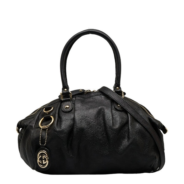グッチ グッチシマ スーキー ハンドバッグ ショルダーバッグ 2WAY 223974 ブラック レザー レディース GUCCI 【中古】