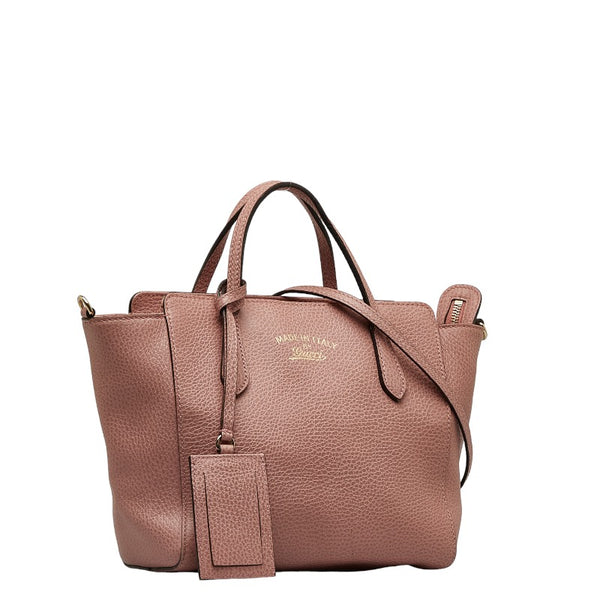 グッチ スウィング ハンドバッグ ショルダーバッグ 2WAY 368827 ピンク レザー レディース GUCCI 【中古】