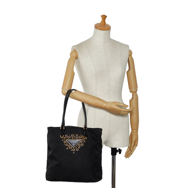 プラダ トートバッグ ブラック ナイロン レディース PRADA 【中古】