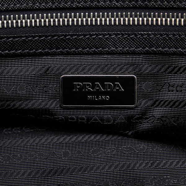 プラダ ドラゴン 龍 スタッズ ハンドバッグ ショルダーバッグ 2WAY カーキ ブラック ナイロン レザー レディース PRADA 【中古】