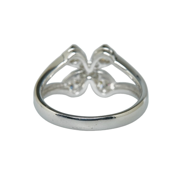 Pt900 プラチナ ダイヤ0.50ct 四つ葉 リング 指輪 レディース 11.5号 【中古】