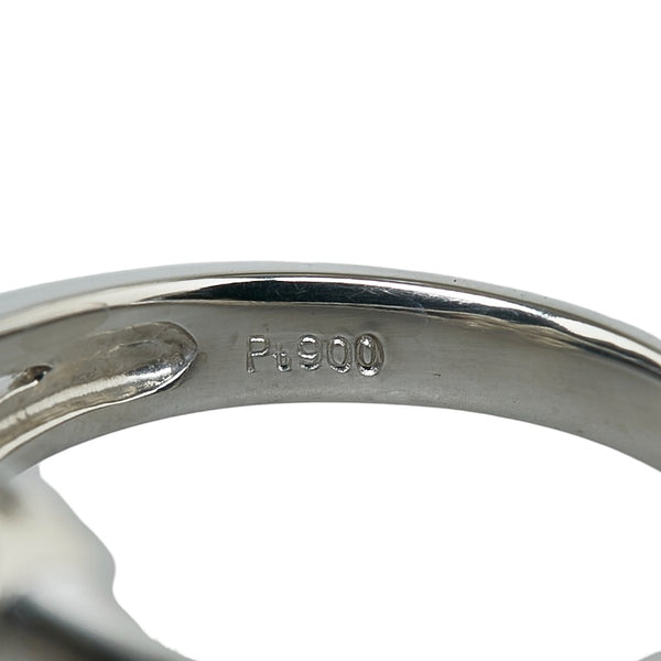 Pt900 プラチナ ダイヤ0.50ct 四つ葉 リング 指輪 レディース 11.5号 【中古】