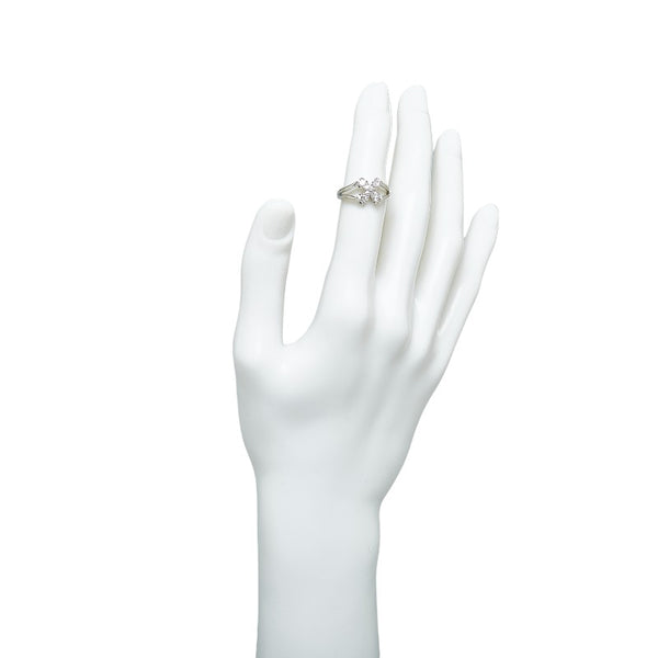 Pt900 プラチナ ダイヤ0.50ct 四つ葉 リング 指輪 レディース 11.5号 【中古】
