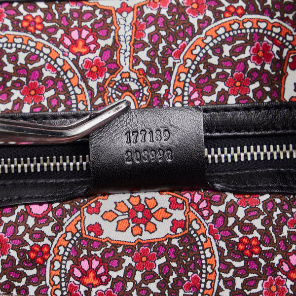 グッチ インディ バンブー タッセル ハンドバッグ ショルダーバッグ 2WAY 177139 ブラック レザー レディース GUCCI 【中古】