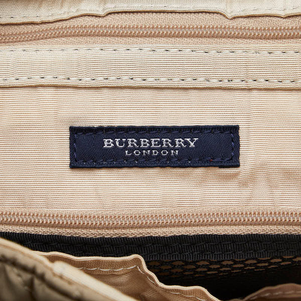 バーバリー ノバチェック キルティング トートバッグ マザーズバッグ ベージュ マルチカラー ナイロン レディース BURBERRY 【中古】