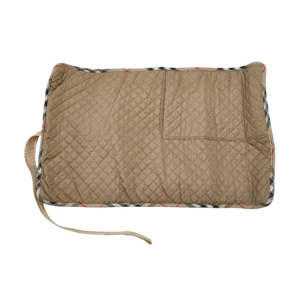 バーバリー ノバチェック キルティング トートバッグ マザーズバッグ ベージュ マルチカラー ナイロン レディース BURBERRY 【中古】