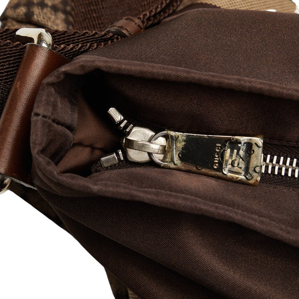 グッチ ディアマンテ シェリーライン 斜め掛け ショルダーバッグ  270410 ブラウン ナイロン レディース GUCCI 【中古】