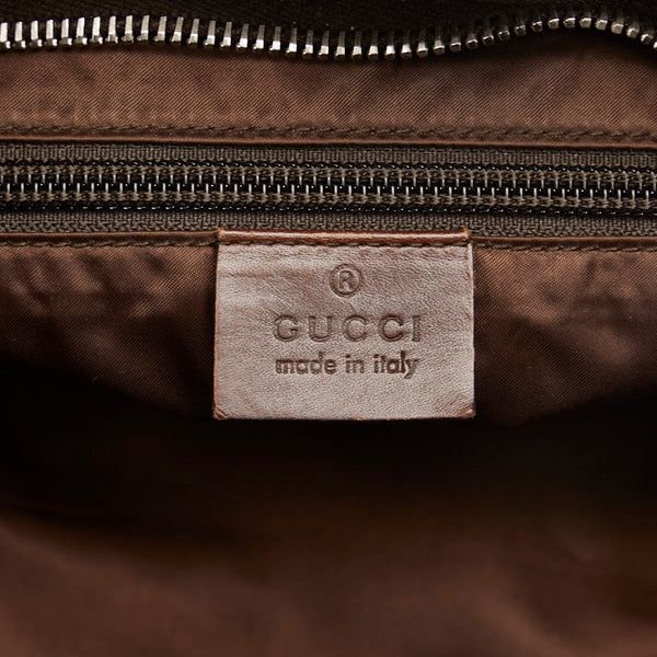 グッチ ディアマンテ シェリーライン 斜め掛け ショルダーバッグ  270410 ブラウン ナイロン レディース GUCCI 【中古】