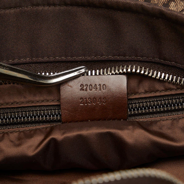 グッチ ディアマンテ シェリーライン 斜め掛け ショルダーバッグ  270410 ブラウン ナイロン レディース GUCCI 【中古】