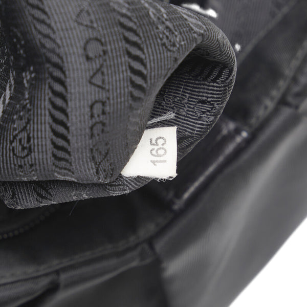 プラダ バッファロー シルバー金具 ハンドバッグ ワンショルダーバッグ BR3307  ブラック ナイロン レザー レディース PRADA 【中古】