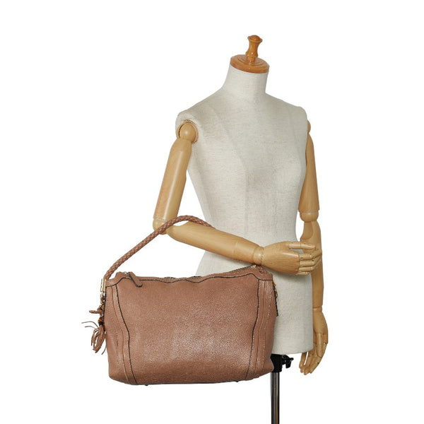 グッチ バンブー ベラ ショルダーバッグ 269949 ベージュ レザー レディース GUCCI 【中古】