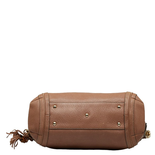 グッチ バンブー ベラ ショルダーバッグ 269949 ベージュ レザー レディース GUCCI 【中古】