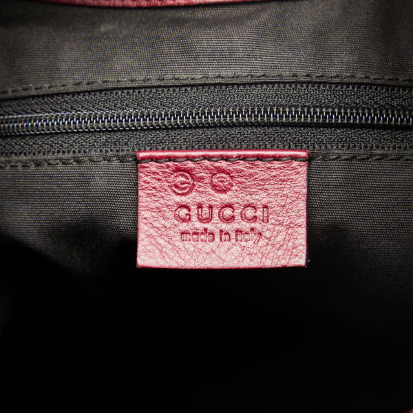 グッチ グッチシマ ワンショルダーバッグ 272389 ホワイト アイボリー ワインレッド キャンバス レザー レディース GUCCI 【中古】