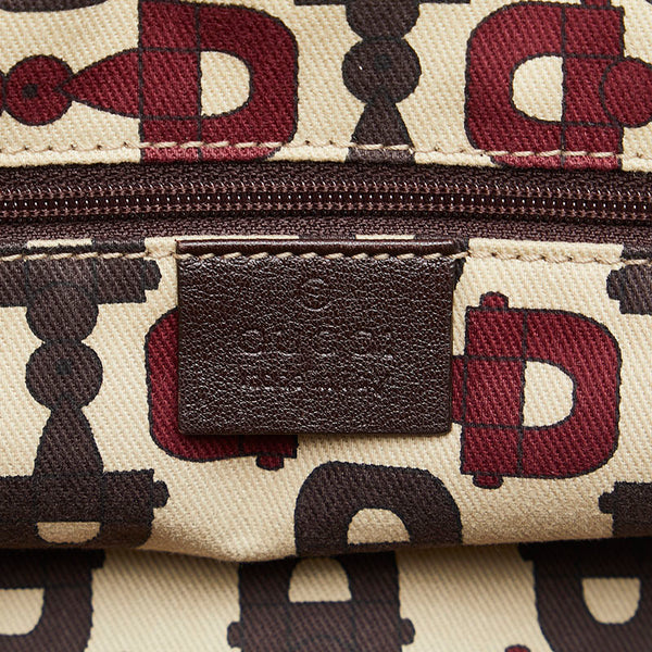 グッチ GGキャンバス プリンシー ハンドバッグ 161720 ブラウン キャンバス レザー レディース GUCCI 【中古】