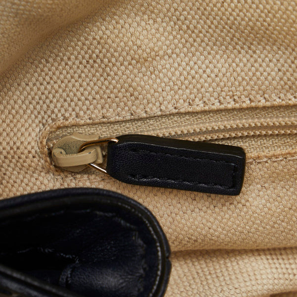 グッチ グッチシマ スーキー ハンドバッグ トートバッグ 211944 ネイビー レザー レディース GUCCI 【中古】