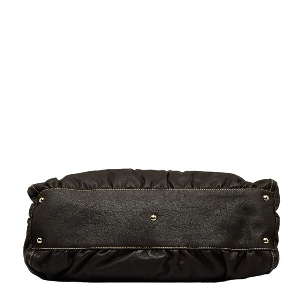 グッチ アビー ハンドバッグ ショルダーバッグ 189835 ブラウン レザー レディース GUCCI 【中古】