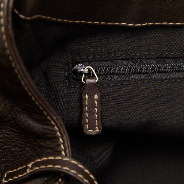 グッチ アビー ハンドバッグ ショルダーバッグ 189835 ブラウン レザー レディース GUCCI 【中古】